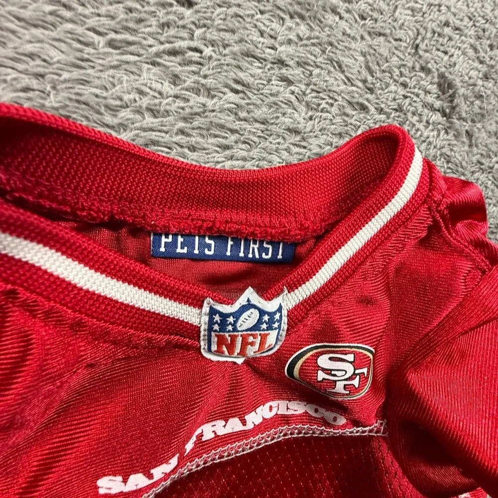 Pets First NFL San Francisco 49ers Dog Jersey #00 Red Mesh Pet M